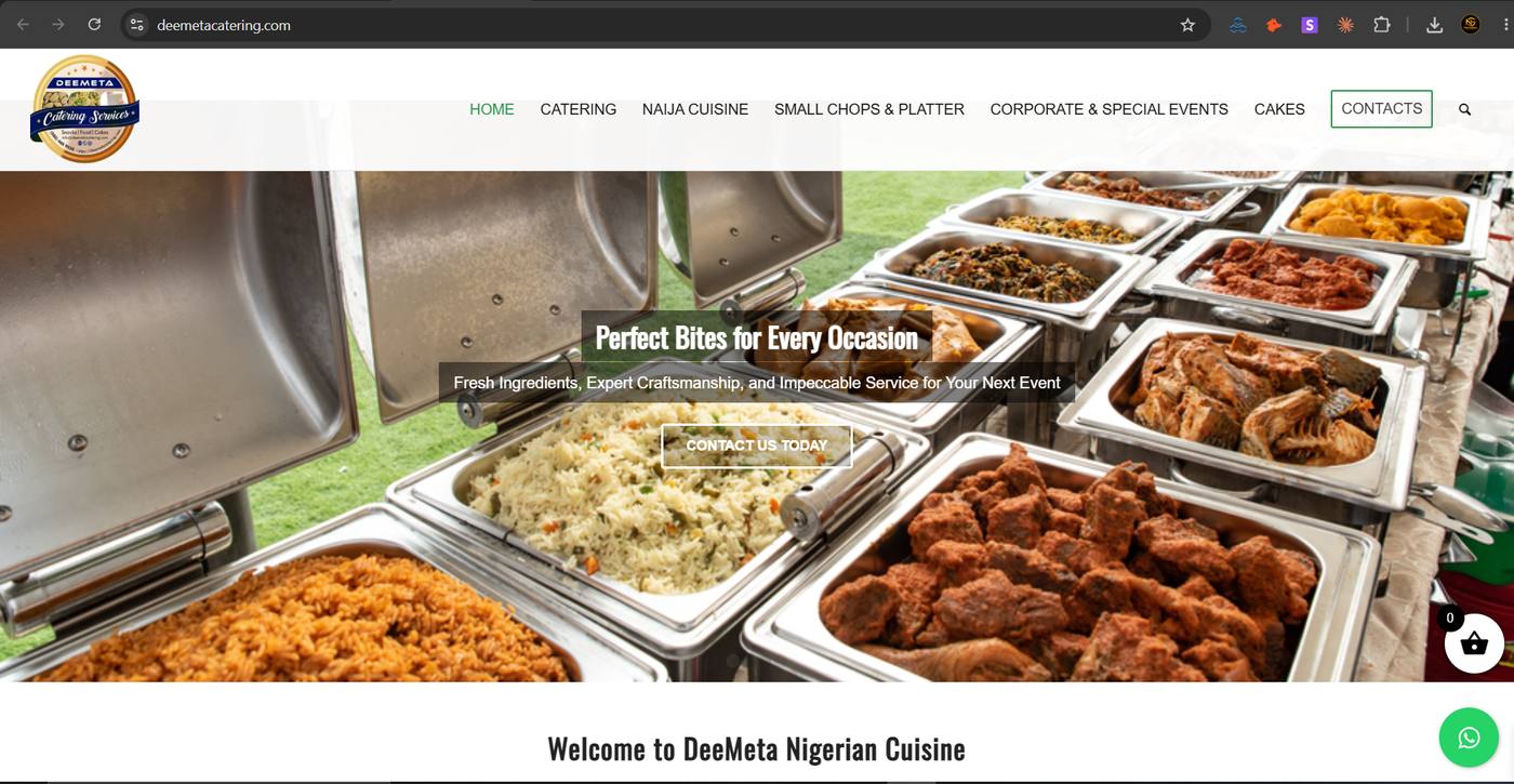 DeeMeta Catering — Web & Catering