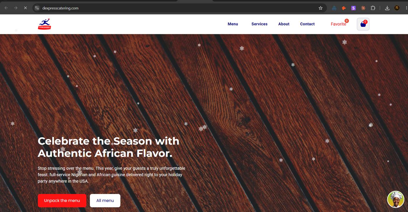 Divine Express Catering — Web & Catering