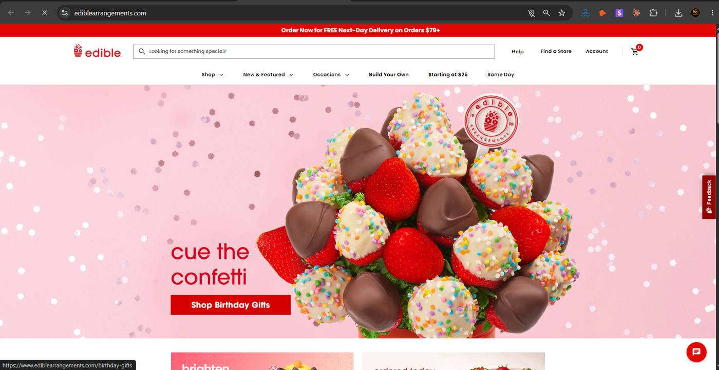 Edible Arrangements — Web Design