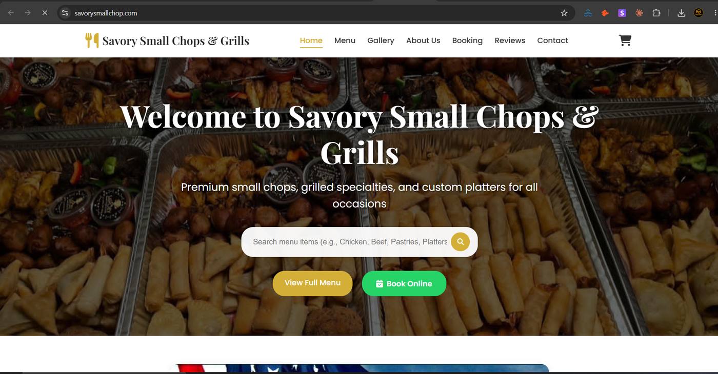 Savory Small Chop — Web & Catering
