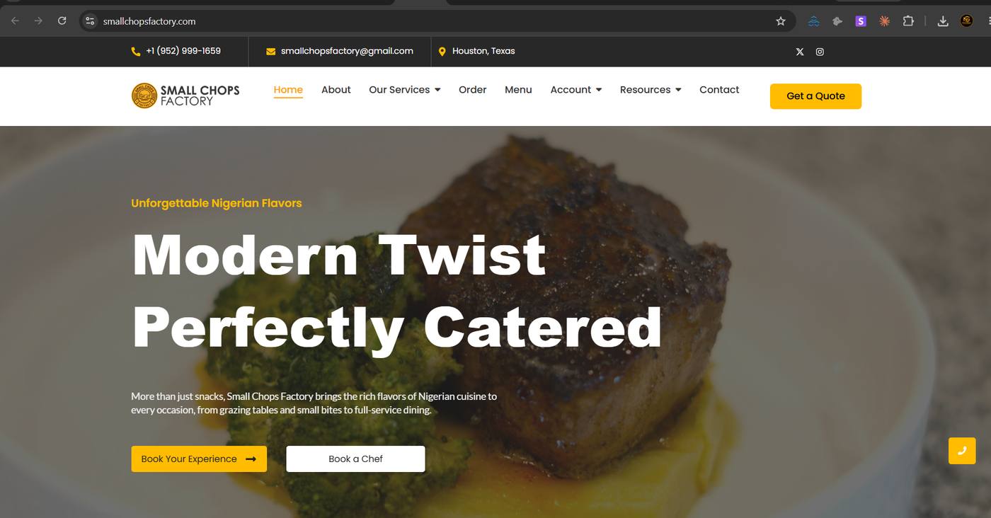 Small Chops Factory — Web & Catering